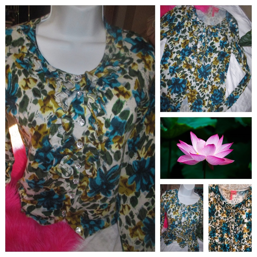 Charlotte tarantola floral cardigan M